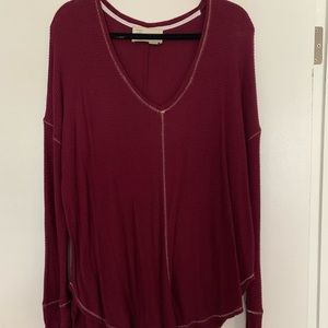 Anthropologie Waffle Top